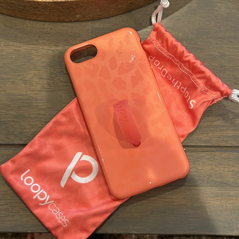 Loopy Coral Leopard print case for iPhone 6s